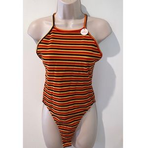Striped Bodysuit lingerie from Forever 21